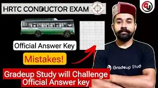 HRTC Conductor Exam 2023 - Official Answer key Mistakes !! - We will Challenge Official Answer Key