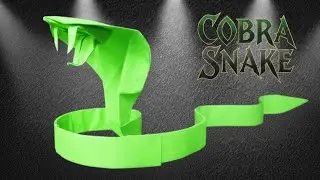 Origami Snake. How to make a paper king cobra snake. Easy and Cool.