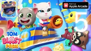 Talking Tom Blast Park - WATER WORLD  Gameplay (Android,iSO) Apple Arcade