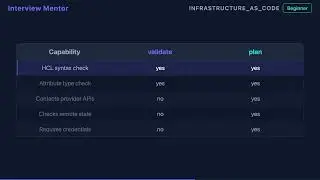 What does terraform validate check for?