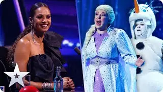 DANCING OLAF! Go 'INTO THE UNKNOWN' with Katherine and Joe O'Malley! | Semi-Finals | BGT 2020