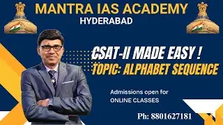 CSAT Reasoning | Reasoning for UPSC Prelims | CSAT 2 | Alphabet Sequence | CLAT | LAWCET | IAS preli