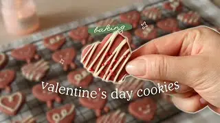 easy Valentine’s Day heart cookies ❤️ red velvet inspired 🇬🇧🇮🇹 | gin 🌷