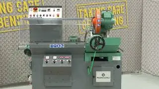 Pedrazzoli Super Brown 350 AP Semiautomatic Circular Cold Saw with Feeder & Pneumatic Vise