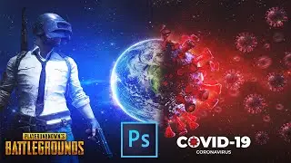 Photoshop Tutorial: Pubg VS Corona Virus (covid-19) Photo Manipolution