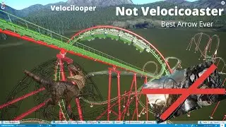 Velocilooper planet coaster Arrow Dynamic Mega Looper Hyper coaster with 9 INVERSIONS! Best Arrow!