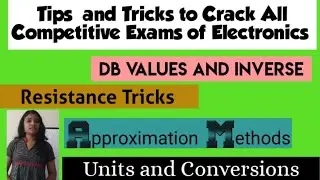 Tips and Tricks to Crack Competitive Exams of Electronics Part1 ||ECE||EEE||EI Branches
