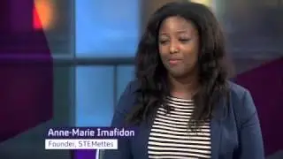 Head Stemette Anne-Marie Imafidon on Channel 4 News