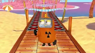 Hazmat minion on double challenge at Minion Beach | Full screen UHD 4K