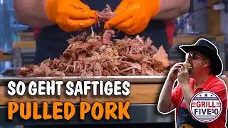 Pulled Pork saftig und zart vom 5kg Boston Butt | ein Fleischtraum vom Pelletgrill | Grill Five-0🤠