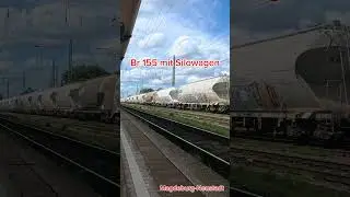 BR 155 mit Silowagen / Bahnhof Magdeburg-Neustadt / #trainspotting #bahn /