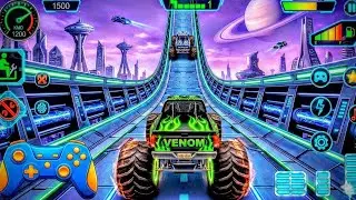 Monster Truck Mega Ramp Stunt Impossible Drive - Car Stunt Racing Game - Android Gameplay #280