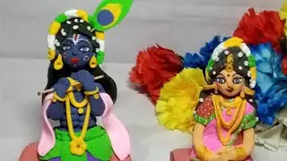 Radhe Krishna murti Making 🙏🏻 how to makeRadhe krishna murti making process💕#shorts#krishna