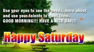 Good Morning Status Video - Happy Saturday