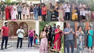 Celebrity families Clapping On Janatha Curfew Day | Janata Curfew | Clap For The Nation - filmyfocus
