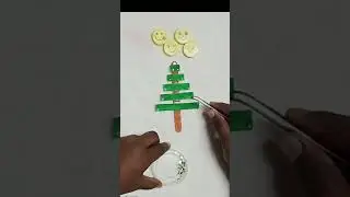 DIY Christmas Tree🎄with Ice-Cream Sticks #diy #youtubeshorts #shorts