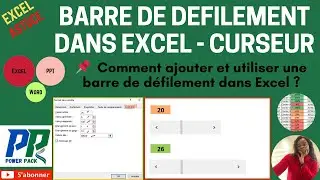 Excel : Comment ajouter et utiliser une barre de défilement ?