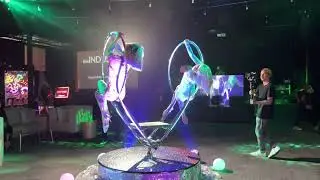 Cirque style dancers on a circle for events in Las Vegas