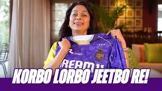 Juhi Chawla Unveils KKR&rsquo;s New Jersey &ndash; Wrapped in Care for the Planet! 🌿💜 | #AmiKKR | #TATAIPL2025