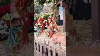 Baby jesus christ miracle model background, Knott's Berry Farm Buena Park in California (12/12/2025)