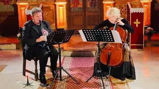 L.v.Beethoven:Duo n.3 for cello&clarinet, DEUXARTSDUO, collage from Slovenian and Croatian 2025 Tour