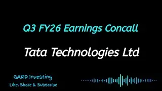 Tata Technologies Q3 FY26 Earnings Concall | Tata Technologies Conference Call 