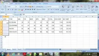 Microsoft Excel Table Calculation(Total, Discount, Net Amount,Goal Seek,Fill Series)