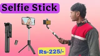 Selfie Stick With Tripod and WirelessBluetooth Remote Rs.225/-|| Unboxingand Review