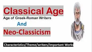 GIC  प्रवक्ता I English Literature I Classical Age I Greek and Roman Writers I Complete Analysis