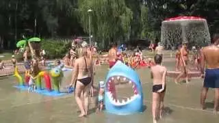Gliwice - 26.07.2014 - Kąpielisko Leśne - Nowe atrakcje dla dzieci w brodziku