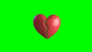 Broken Heart Animation Effects Green Screen Video HD