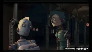 Robots (2005) rodney leaves for robot city scene 