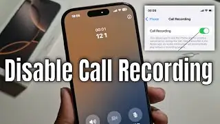 How to turn off call recording iPhone 16 Pro/max
