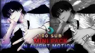 100 SUB MINI PACK l Alight Motion l CC, Shake, Zoom, text animation, transition, one Preset 