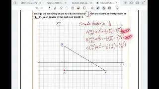 Transformation, enlargement by a negative scale factor No (4)
