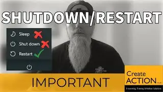 SHUTDOWN vs RESTART on your computer. Which to use.