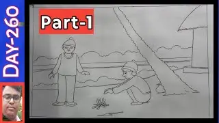 winter season drawing | सर्दियों के समय की तस्वीरें | how to draw winter season scenery.