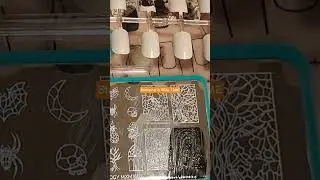 Grim Reaper Nail Stamping Tutorial in REAL TIME #halloween #spooky #nailstamping #nails #grimreaper