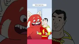 Ruby Gillman meets Shazam and Mei from Turning Red!