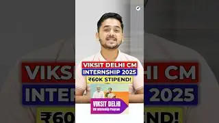 💥BCA Govt Internships 2025🤩 ₹60K Stipend✅ Viksit Delhi CM Internship! #shorts #bca #bcacourse #viral
