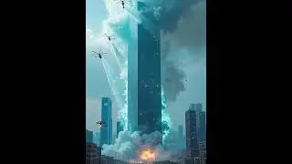 A building demolition in Azerbaijan#youtubeshorts #duet #buildingdemolition#demolitionclips