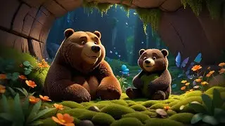 Two Sleepy Bears Snuggle at Night | Bedtime Song for Kids | Gentle Bear Rhyme Lullaby and Learning