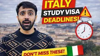 Italy Study Visa Deadlines 🇮🇹 | Don&rsquo;t Miss These Important Dates ❗ (2026 Intake)