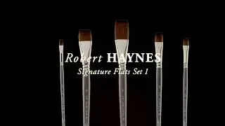 Super Soft Handmade Paintbrushes for Craft - Designed By Robert Haynes ( Flats - Set 1)