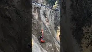 Massive Landslide-JCB Backhoe Loader-Opening Hilly Road for Villagers #jcb #newjcb #jcbvideo