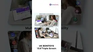 UK BONITOYS 15 6&rdquo; Triple Screen #LaptopScreenExtender #PortableMonitor