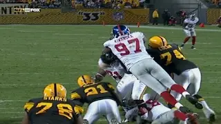 WK 8: Mathias Kiwanuka's 3rd sack vs. Steelers - Giants DE Mathias Kiwanuka sacks B