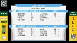 Chester County Officers CC 1st XI v Malpas CC, Cheshire 1st XI