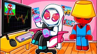 I Spent 100 HOURS in SPIDER-GWEN’S HOUSE in Roblox! (she had no idea)