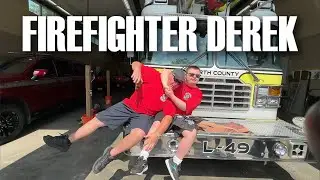 Derek's First Time in a Firetruck! - VLOG